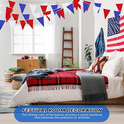 Tatuo 200 Feet Solid Pennant Banners Flags String Triangle Hanging DIY Bunting - Image 5