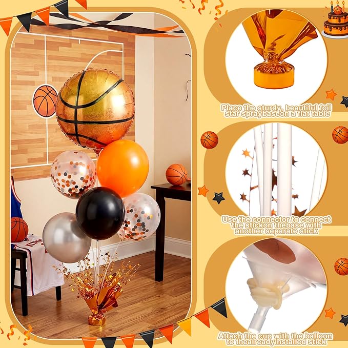 Civaner Basketball Party Balloons Stand Kit 6 Sets - Image 5