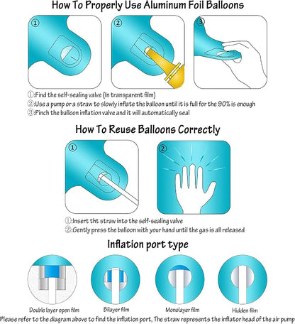 Blue Crown Number 0 Foil Balloon Standing Blue digital 0 Foil Balloon | - Image 3