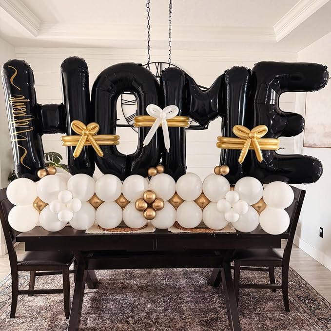 Black HOME Balloons 40 Inch, Large HOME Letter Banner - Image 5