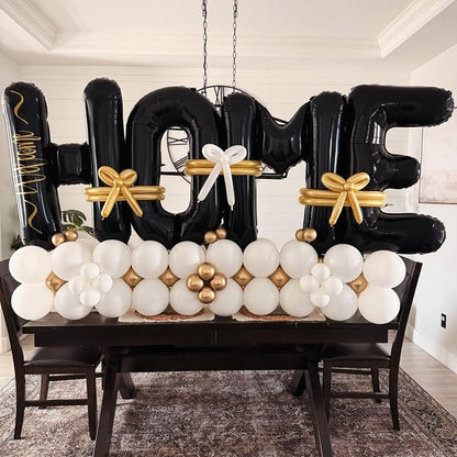 Black HOME Balloons 40 Inch, Large HOME Letter Banner - Image 5