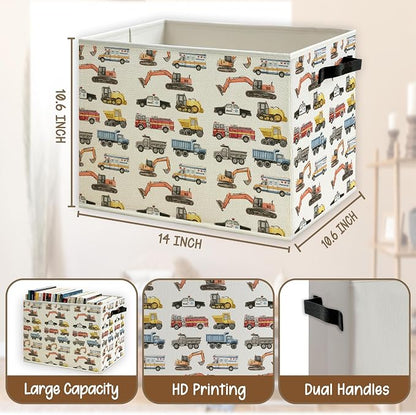Construction Car Boys Nursery Storage Basket - Image 5