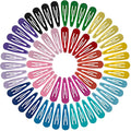 BetyBedy 60 Pcs Hair Barrettes, Non-Slip Hair Clips, 2 Inch Metal Hairpins Accessories for Toddlers, Girls, Kids, Teens, Women (15 Assorted Colors)