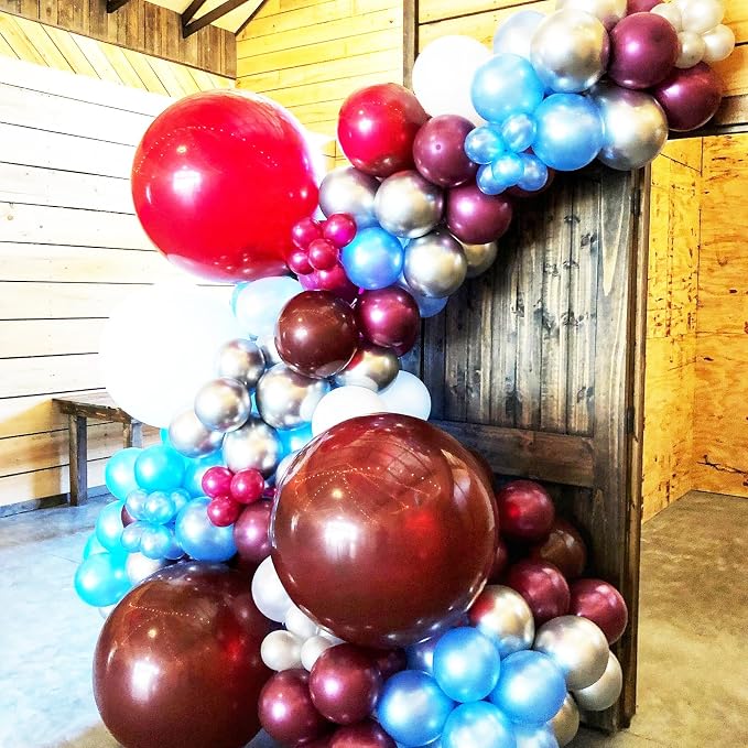 Voircoloria 66pcs Burgundy Maroon Latex Party Balloons, 12inch | - Image 8