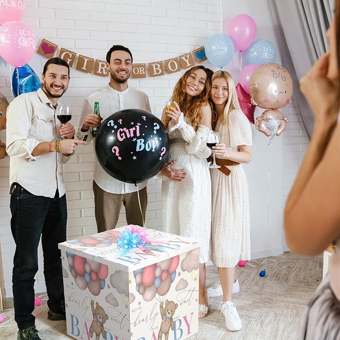 AmazingSpark 28in Giant Gender Reveal Gift Box - Image 4