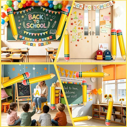 Large Inflatable Yellow Pencil Balloons, 27 Inch First Day of School Giant - Image 7