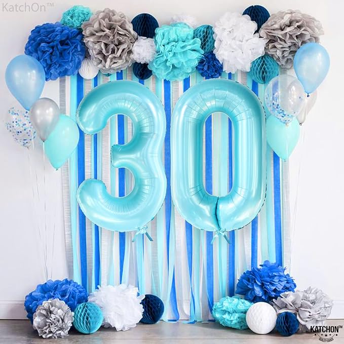 KatchOn Light Blue 0 Balloon Number 40 Inch | 0 Foil Balloon, Light Blue Zero - Image 3