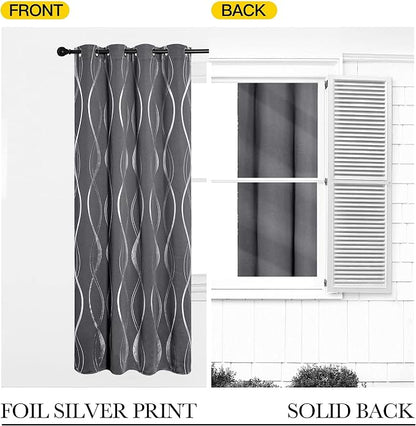 NICETOWN Small Living Room Blackout Curtains 63 inch length, 42 x 63 Grey Dorm - Image 7