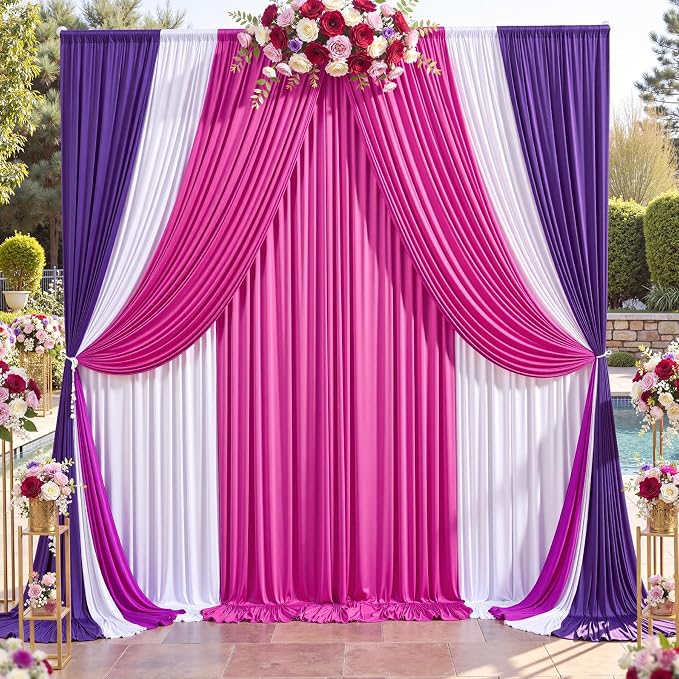 50ft×12ft Deep Purple Backdrop Curtains - Image 5