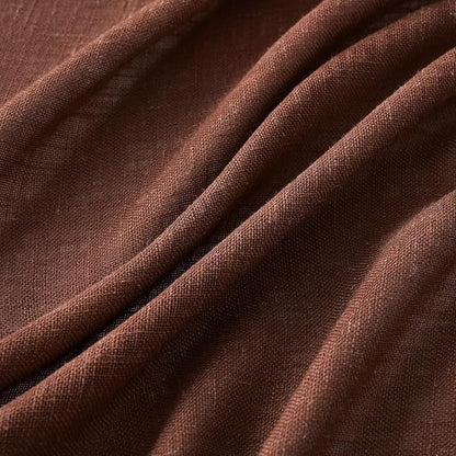 MIULEE Chocolate Brown Linen Curtains 52x54 Inch Long 2 Panels - Image 4