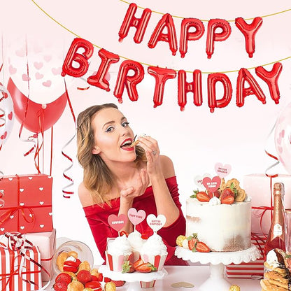 LIOZEOKUN Happy Birthday Balloon Letters 16 inch Mylar Foil Birthday Balloons - Image 6