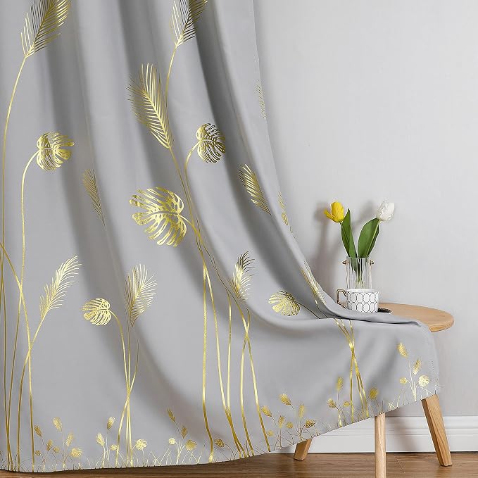 Light Grey Blackout Curtains, Thermal Insulated Window Grommet Drapes - Image 7