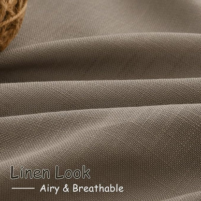 Dark Taupe Linen Curtains 84 Inches Long - Image 5