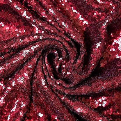 JYFLZQ Burgundy Sequin Backdrop Curtains 2ft x 8ft 2 Panel Glitter Photo Booth - Image 5