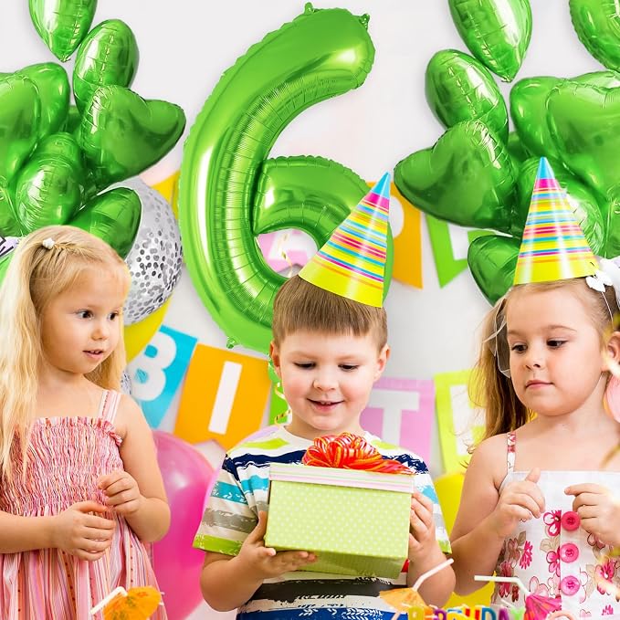 Green Number 6 Balloon 40 Inch, Big Large Foil Helium Number Balloons, Jumbo - Image 4