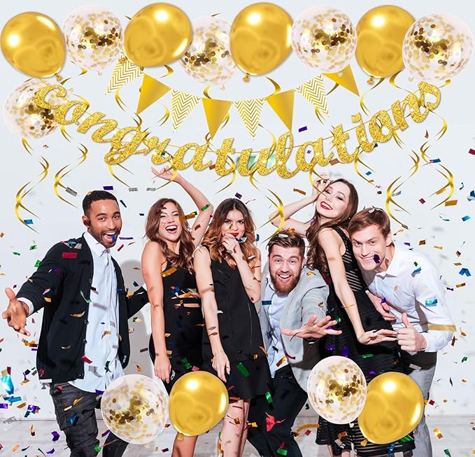 Congratulations Banner Kit for Graduation Party Decorations, Class of 2026 - Image 6