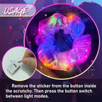 6 Pcs LED Scrunchies for Women, Colorful Mermaid Scrunchy, Light Up Scrunchies for Girls, 3 Light Modes, Glow in the Dark Hair Accessories