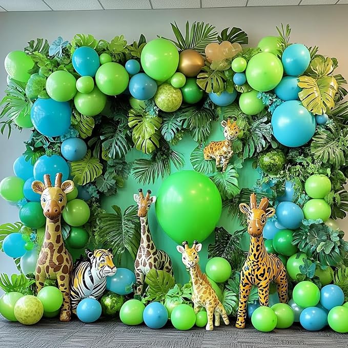 RUBFAC Lime Green Balloons Different Sizes Neon Green Balloon Arch 129pcs | - Image 4