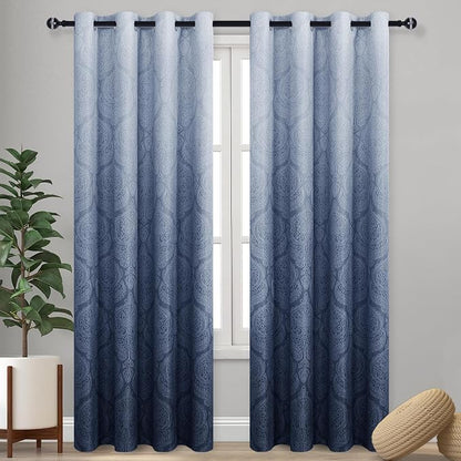 DWCN Navy Ombre Room Darkening Curtains by DWCN