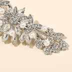 Crystal Rhinestone Pearl Hair Clip Comb Silver Wedding Hair Acessory Bridal Hair Pins Bride Headpiece