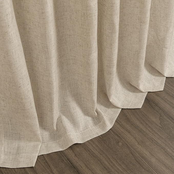 Taupe Burlywood Linen Curtains for Living Room 105 Inches Long Light Filtering - Image 9