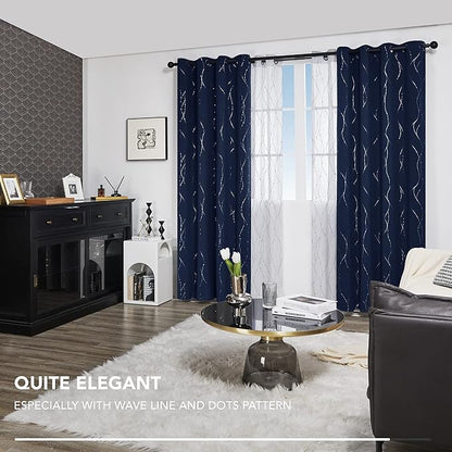 Deconovo Living Room Curtains 108 Inch Long, Thermal Insulated, Room Darkening - Image 6