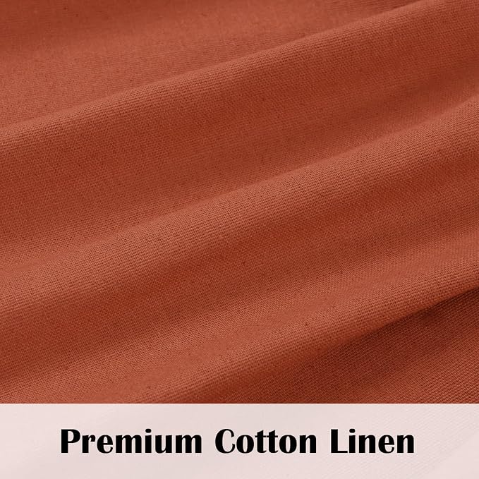 Farmhouse Valance Curtains, Boho Cotton Linen Kitchen Valance, Rod Pocket - Image 4