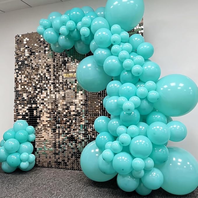 Teal Balloons Different Sizes 135pcs 18 12 10 5 Inch Turquoise Balloons Arch - Image 5