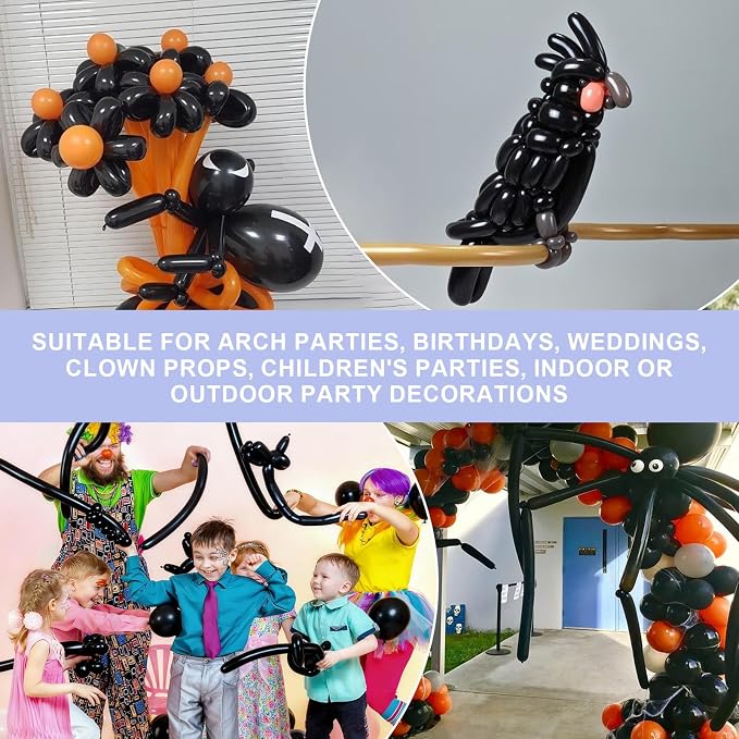 260 Balloons 100 PCS Black - Image 7