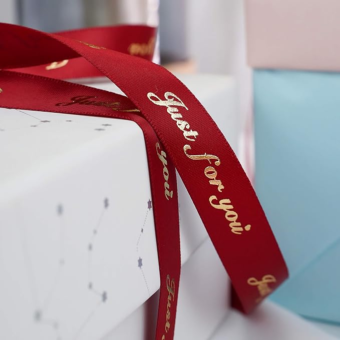 Pink Ribbon for Gift Wrapping Thank You Just for You Ribbon Mothers Day Gift - Image 7