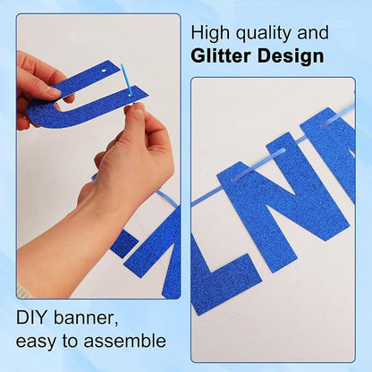 BEISHIDA Glitter Blue 116 PCS A-Z DIY Letter Custom Banner Party Decor | 111 - Image 3