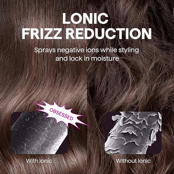 Wavytalk Updated Version Thermal Brush for Blowout Look, Blowout Express 1.5 Inch Ionic Thermal Round Brush Makes Hair Smoother Get Natural Curls, Dual Voltage, Easy to Use