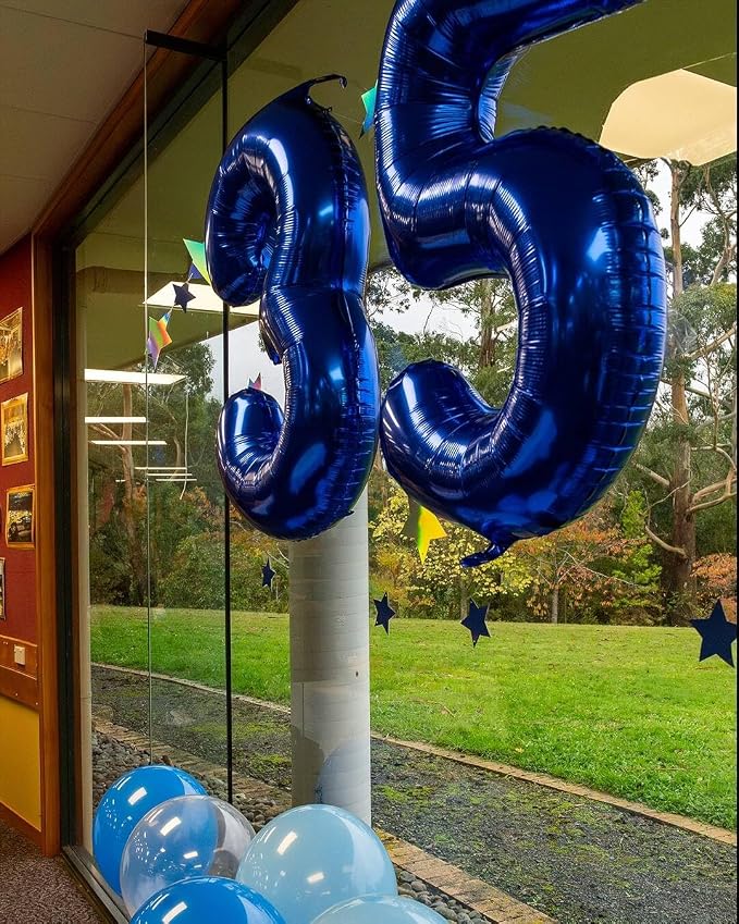NightBlue Number 4 Balloon 40 Inch, 4th Birthday Decorations Men Women | Foil - Image 3