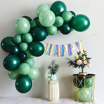Togvu Green Balloons, 60 Packs 12 Inch Different Shades Dark Emerald Lime - Image 5
