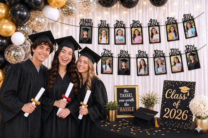 PartyHooman Graduation Photo Banner K-12, Kindergarten to 12th Grade - Image 5