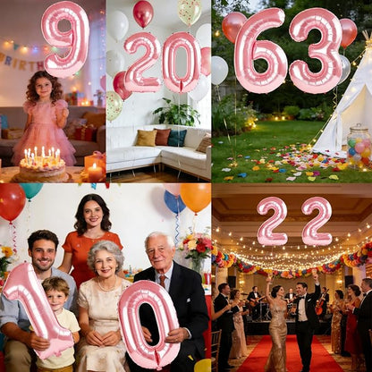 40 Inch Number 63 Balloons for 63rd Birthday Party Decorations, 0-100 Jewelry - Image 7