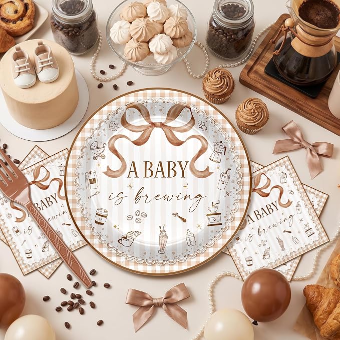 Coffee Baby Shower Decorations A Baby Is Brewing Party Supplies | Coffee Theme - Image 7