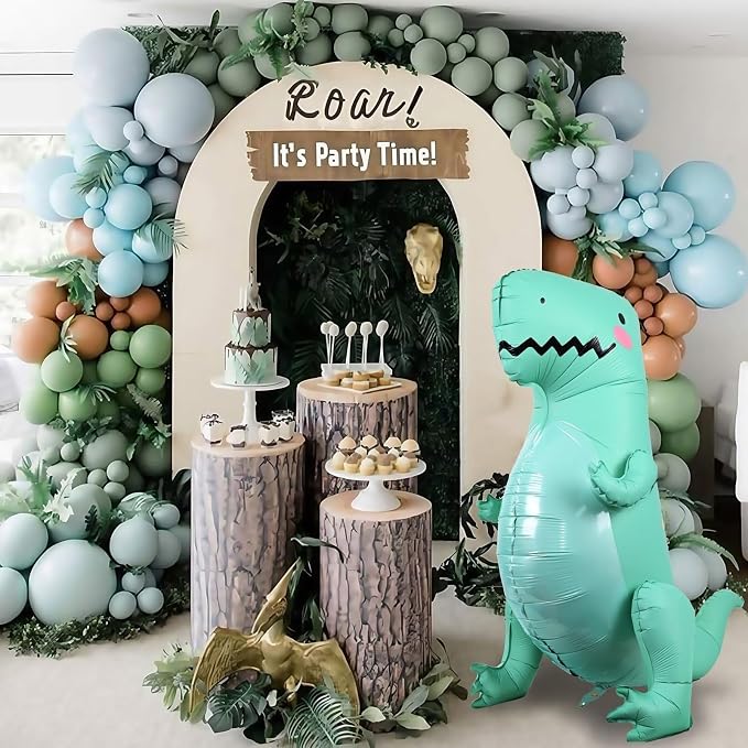 43" Large 3D Dinosaur Balloon for Party Decorations, Cute Giant Self Standing - Image 6