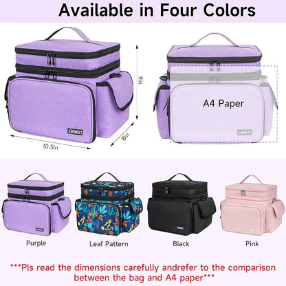 LEFOR·Z Sewing Supplies Organizer Storage Bag, Sewing Box | Double-Layer Sewing - Image 2