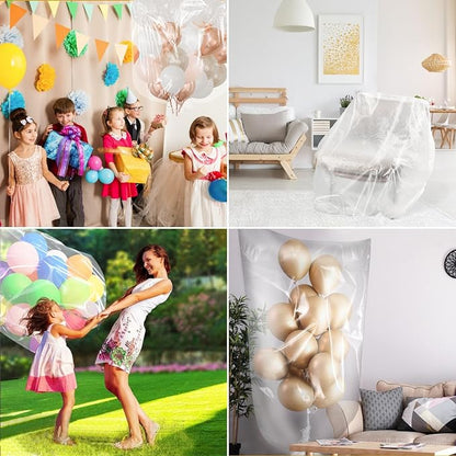 3 Pack Large Balloon Storage Bags 98"x59" Clear Carrying Reusable - Image 7