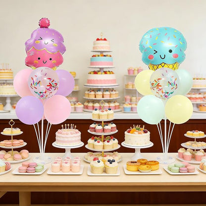 Ice Cream Party Balloons Stand for Table 2 Sets - Image 2