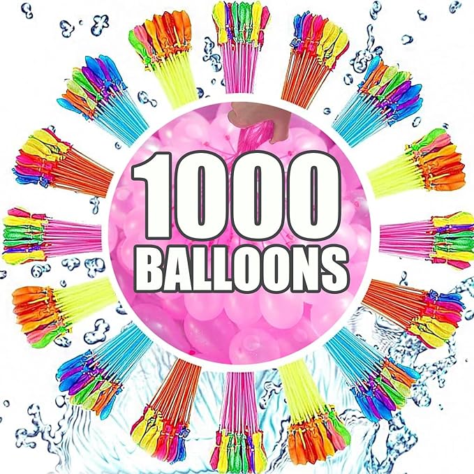 Water Balloons Quick Fill 1000 – 1000 Pack Self-Sealing Water Bombs, Easy Fast by AILIFE