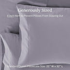 California Design Den Luxuriously Soft Premium 600 Thread Count, 100% Cotton Set of 2 Cases, Crisp Pillows Cases Queen Size Set of 2 Fits Standard & Queen Pillows (Lavender)