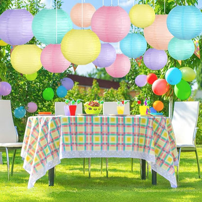 15-Pack Pastel Classroom Decor, Hanging Paper Lanterns - Image 5