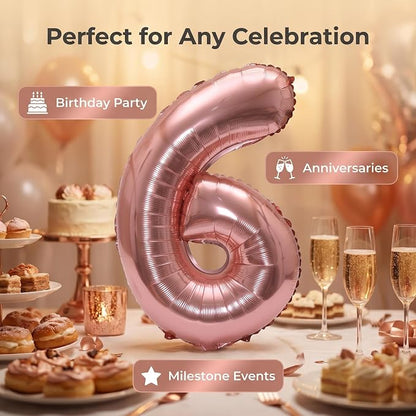 YPSelected 32 Inch Large Foil Helium Number Balloon Birthday Wedding Party 0-9 - Image 4