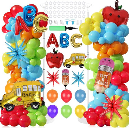 2 Sets Back to School Decorations Adjustable Balloons Column Stand Kit by Unknown