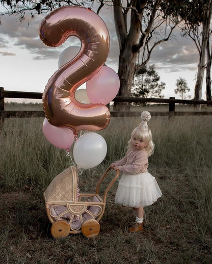 40 In Rose Gold Number 3 Balloon, 3rd Birthday Party Decorations - Image 2