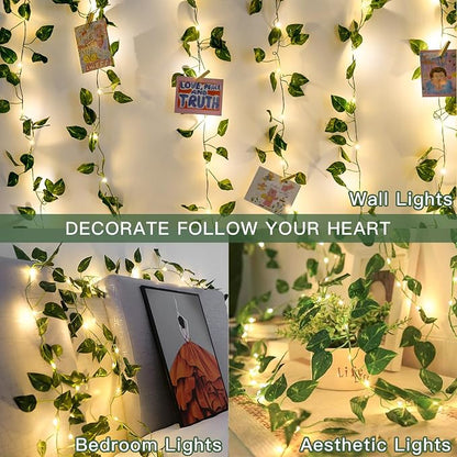 13.1FT 40LED Pothos Vine with Lights Battery Operated Copper Wire | String - Image 2
