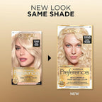 L'Oreal Paris Superior Preference Luminous Fade-Defying Permanent Hair Color, Hair Dye For Up to 9 Weeks of Radiance, Ultimate Natural Blonde 10NB, 1 Hair Dye Kit