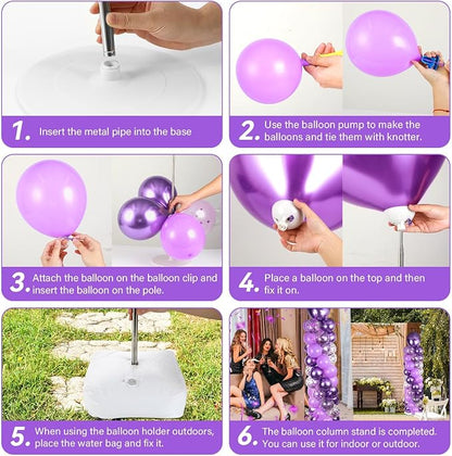 2 Sets Adjustable Balloon Column Stand Kit - Image 5